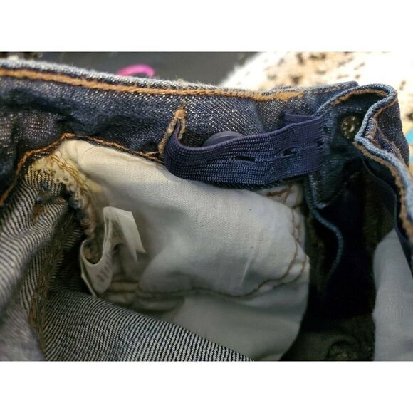 Children's Place Straight Jeans Dark Wash Size 7S Slim adjustable Worn Once! - Picture 7 of 11